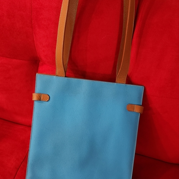 Vintage and Rare Comptoire Sud de Pacifique Blue Purse - Picture 3 of 7